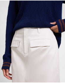 Women | Front Slit Midi Skirt | Stone