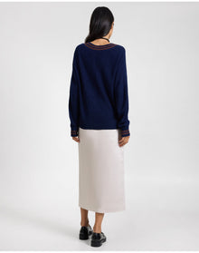 Women | Front Slit Midi Skirt | Stone