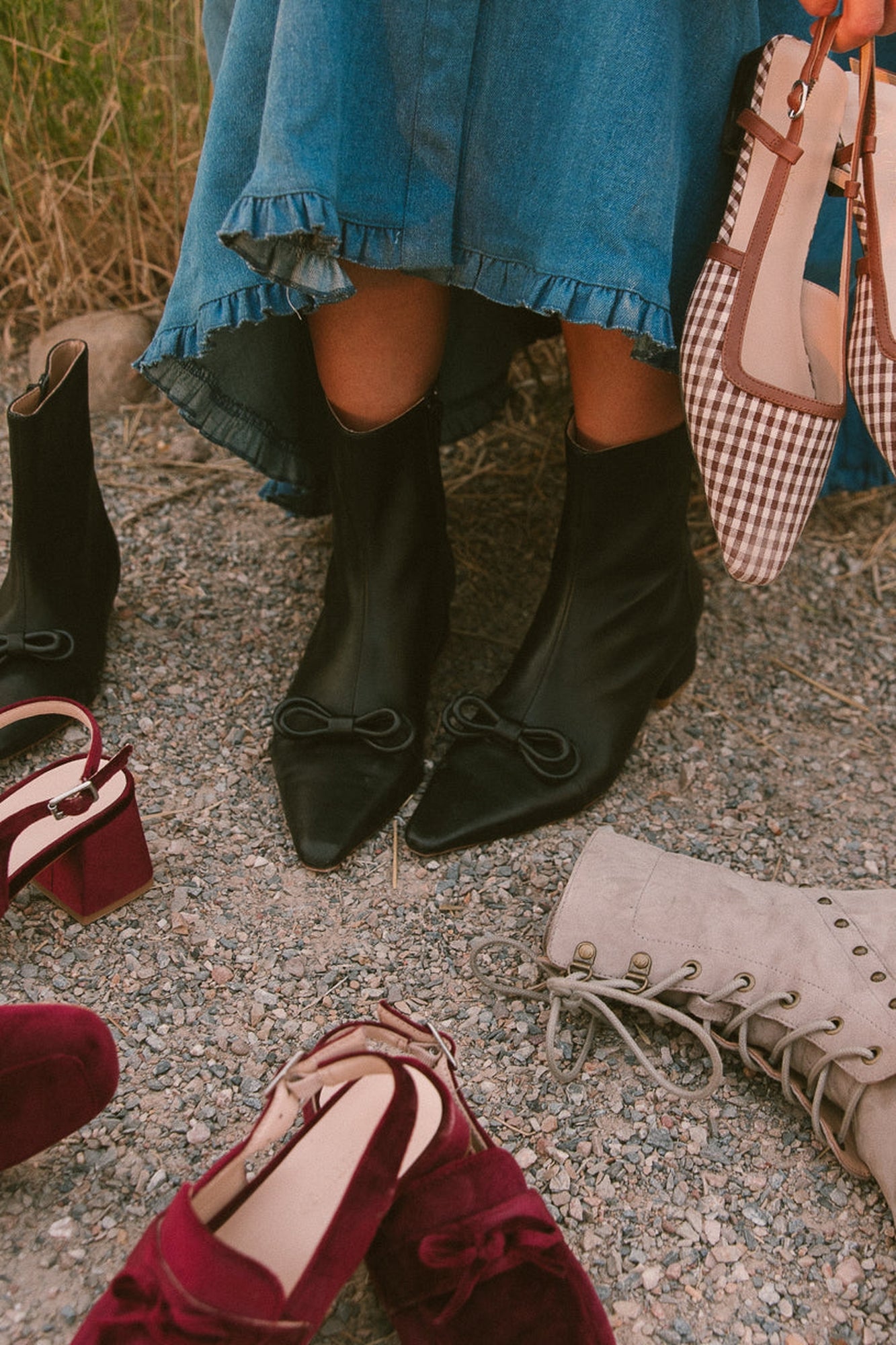 Women | Ivy Bow Ankle Boot | Black