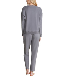 Women | MC Brushed Fleece Sweater Mix Tapered Pant | Coal