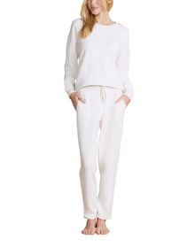 Women | MC Brushed Fleece Sweater Mix Tapered Pant | Sand Dune