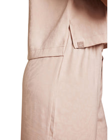 Women | Washed Satin Jacquard Wide Leg Pant | Feather