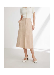 Wool Skirt | Khaki