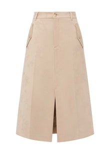 Wool Skirt | Khaki
