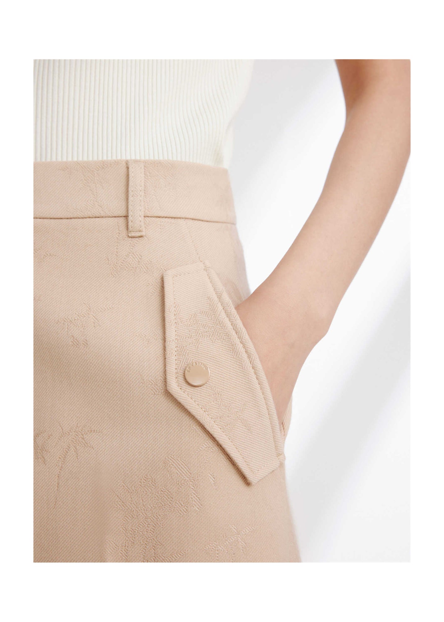 Wool Skirt | Khaki