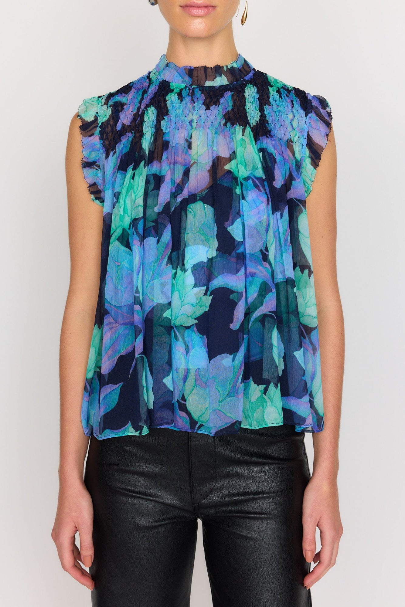 Odette Top | Midnight Waterlily