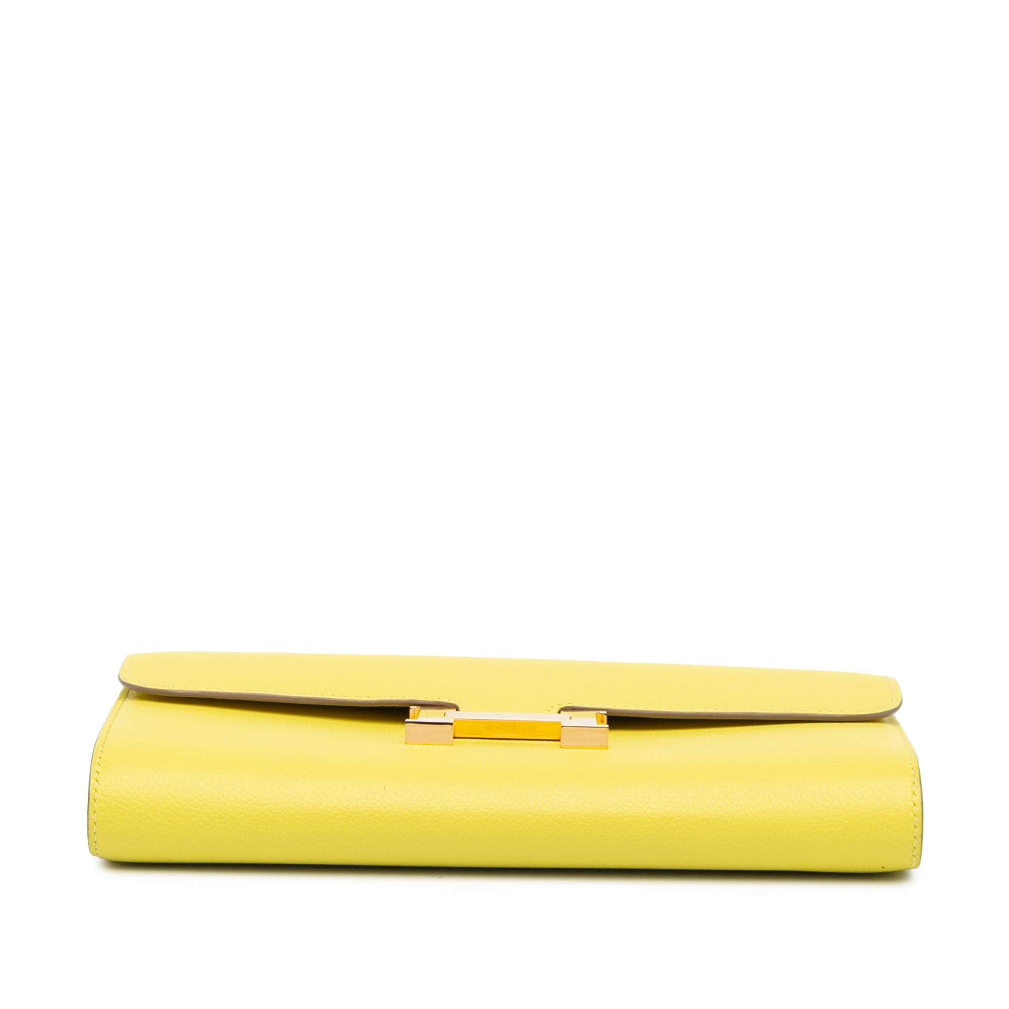 Hermes | Pre-Owned Evercolor Constance Wallet To Go | Yellow
