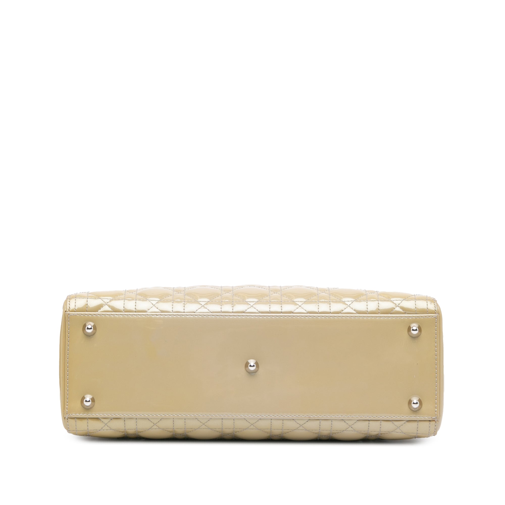 Dior | Pre-Owned Large Patent Cannage Lady | Tan