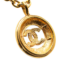 Chanel Pre-Owned Gold Plated CC Round Pendant Necklace | Women | Gold