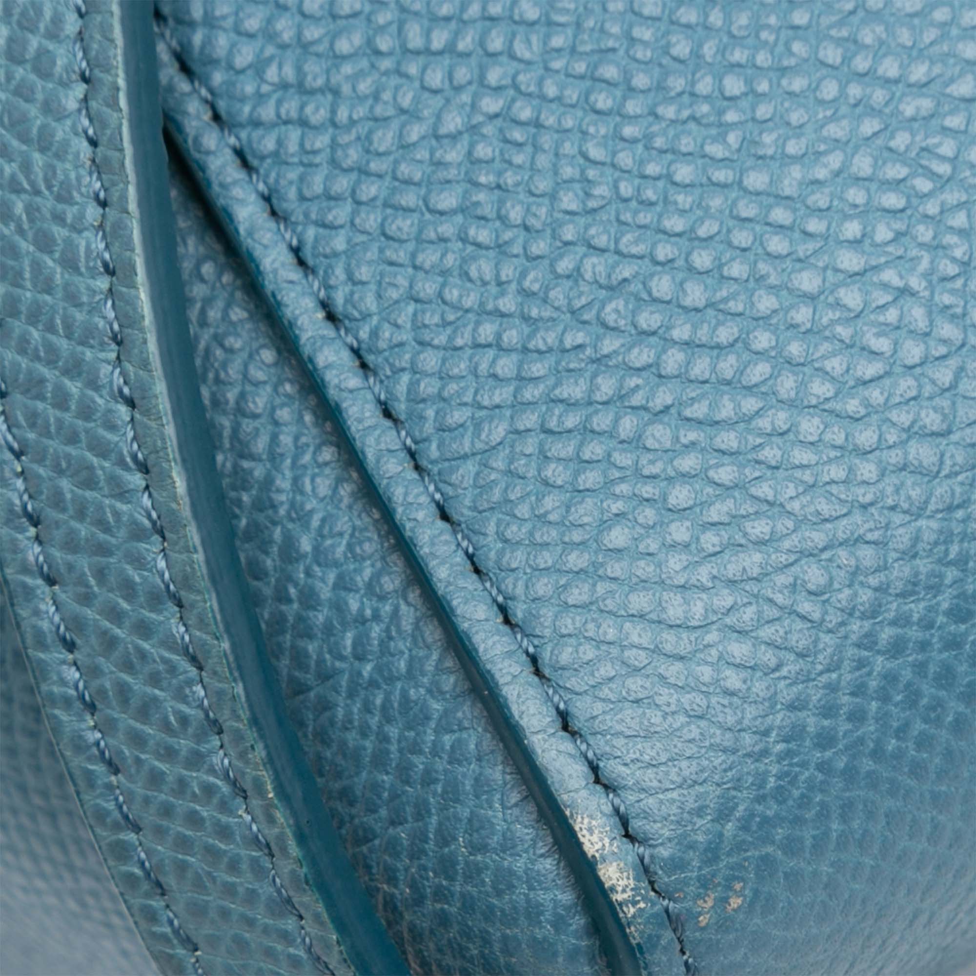 Celine | Pre-Owned Nano Grained Calfskin Belt Bag | Blue