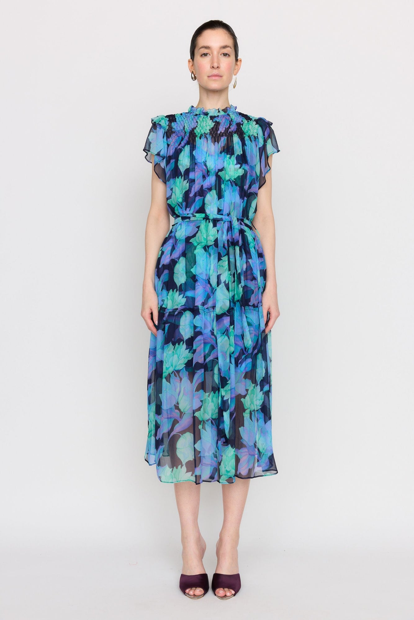 Vera Dress | Midnight Waterlily