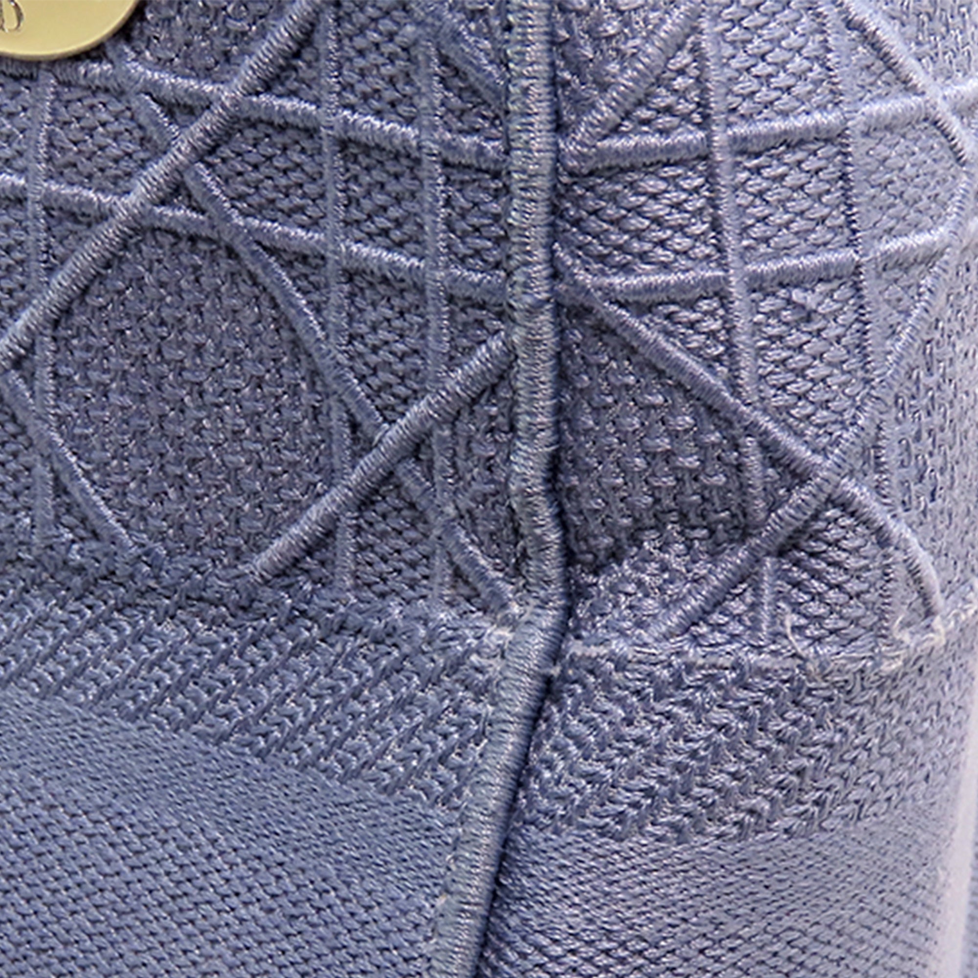 Dior | Pre-Owned Medium Canvas Cannage Lady D Lite | Purple/Light Purple