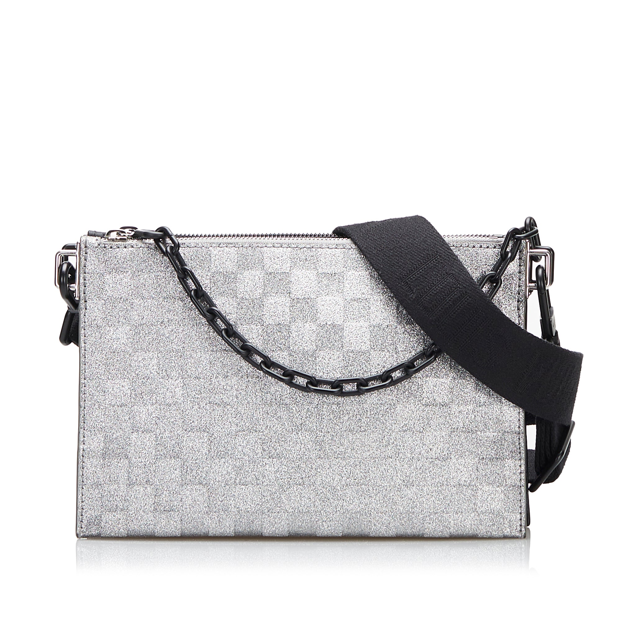 Louis Vuitton Pre-Owned Damier Glitter Taurillon In The Loop Trio Pouch | Women | Black