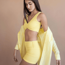 Micro Bike Short | Yellow Crochet