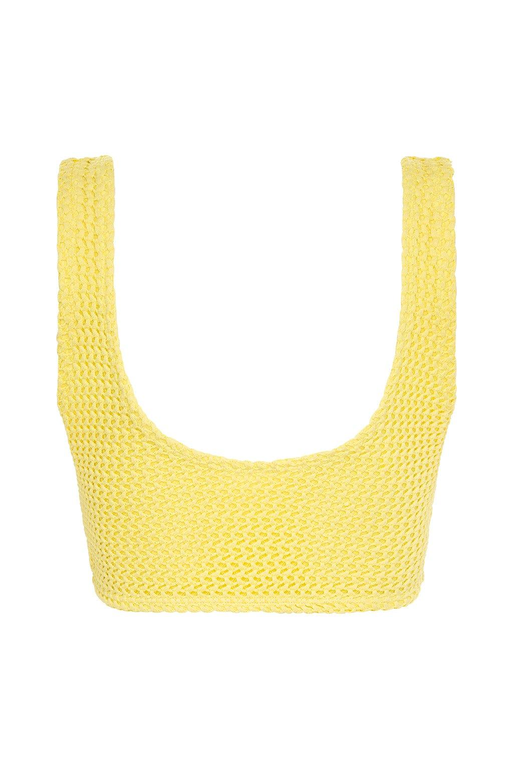 Kim Variation Bikini Top | Yellow Crochet