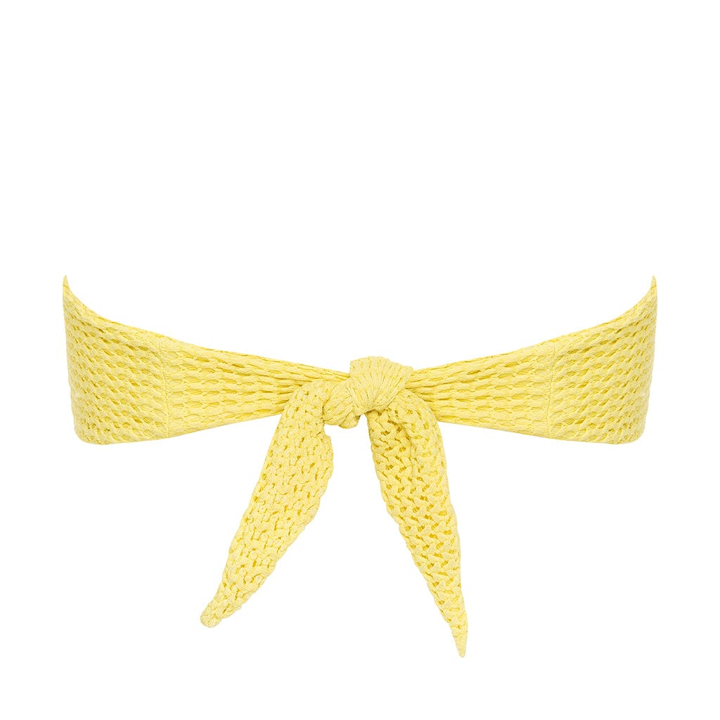 Tori Bandeau Bikini Top | Yellow Crochet