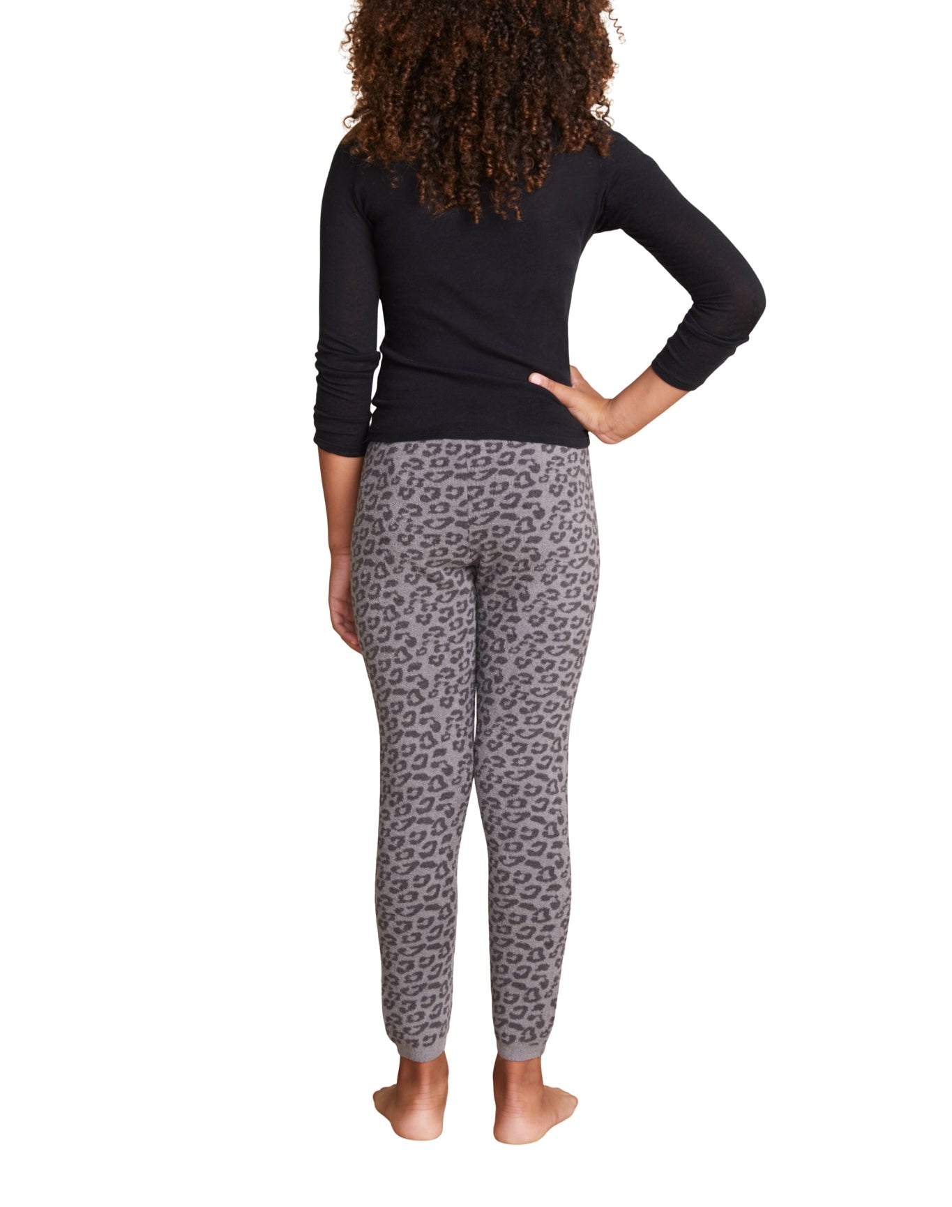 Youth | Cozychic Ultra Lite Leopard Legging | Graphite-Carbon