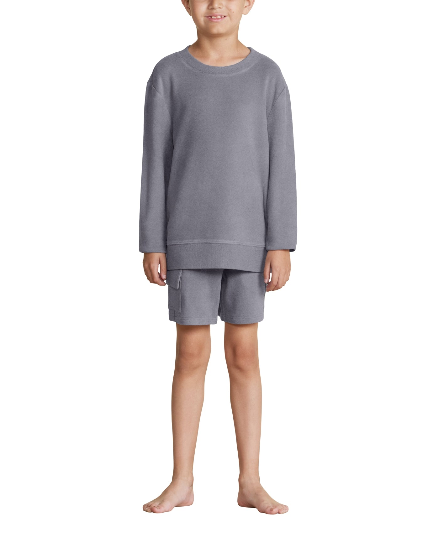 Youth | MC Brushed Fleece Cargo Short | Coal