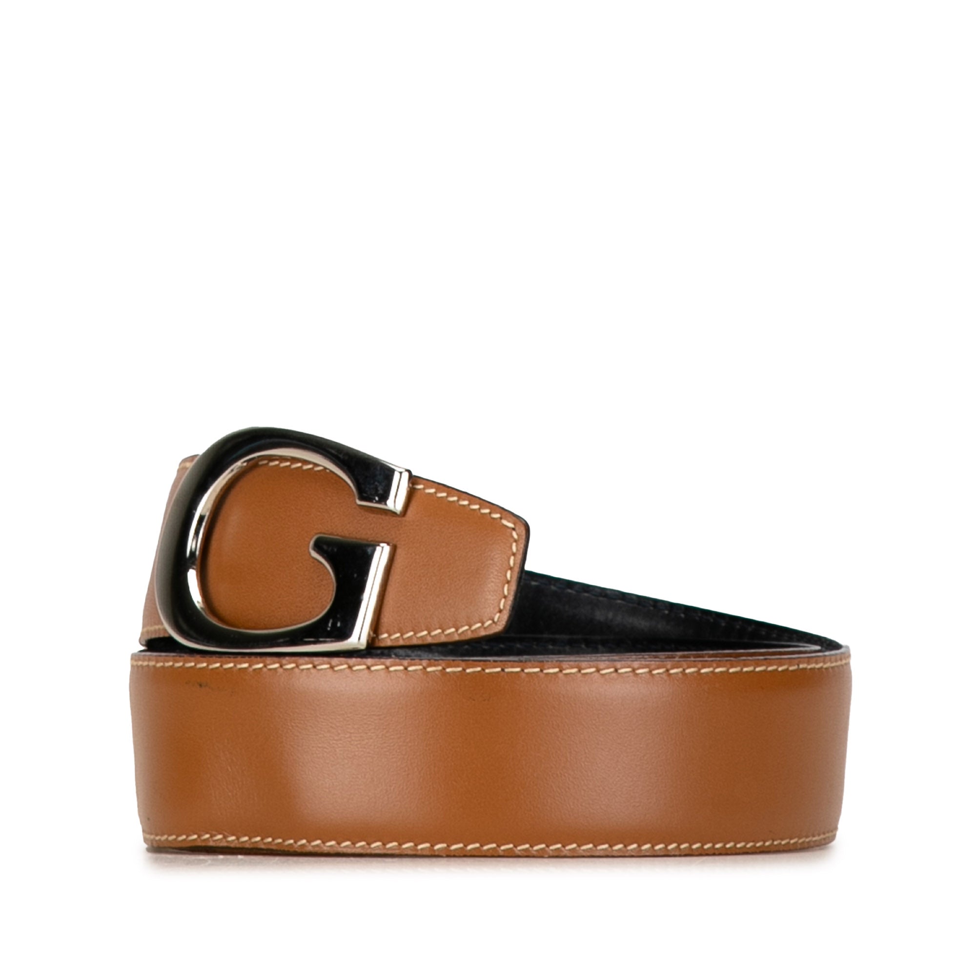 Gucci Pre-Owned G Buckle Leather Belt | Women | Brown