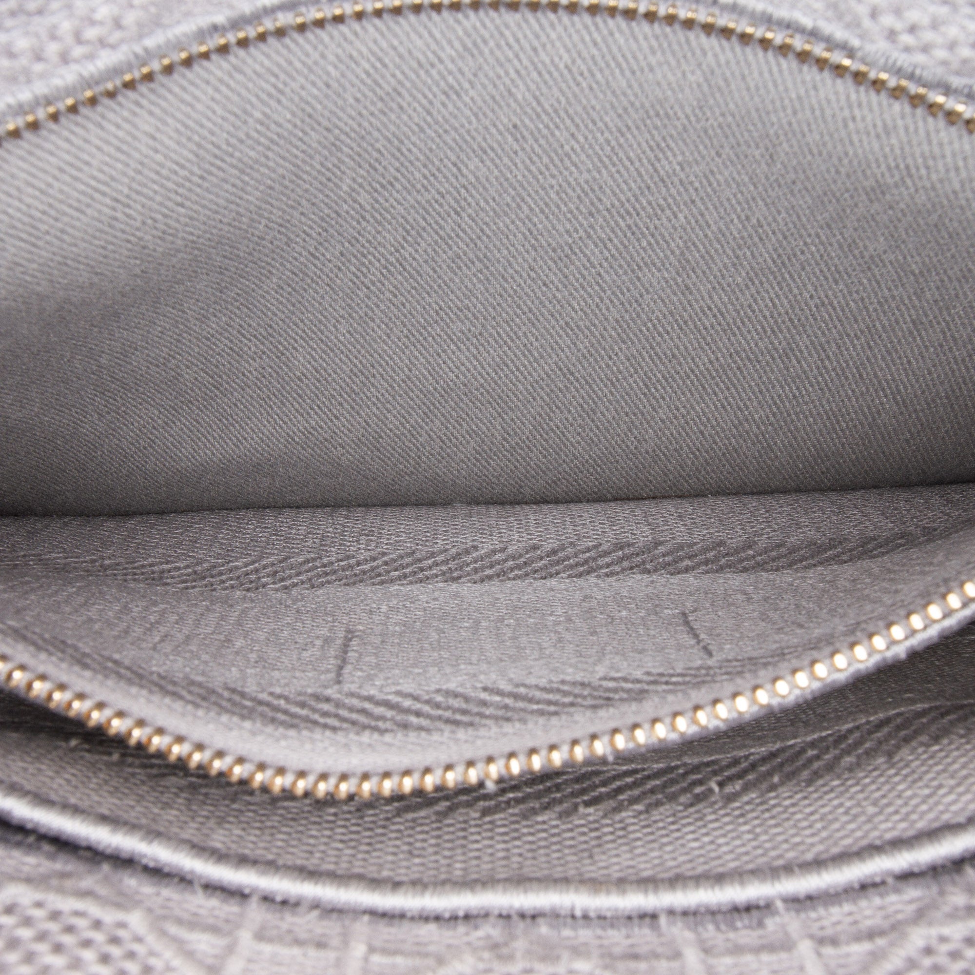 Dior | Pre-Owned Medium Canvas Cannage Lady D Lite - I | Gray/Light Gray