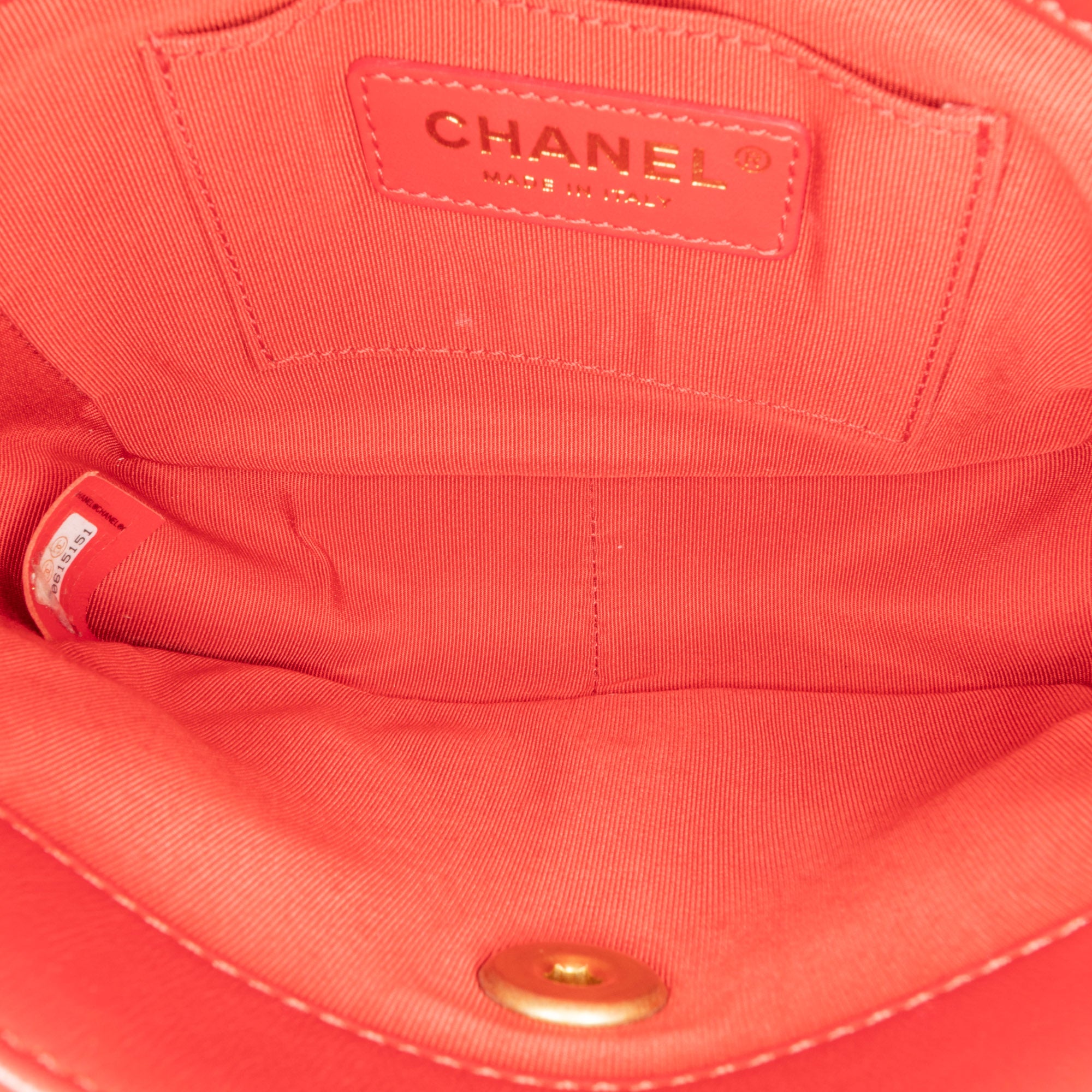 Chanel | Pre-Owned Mini Quilted Lambskin Soft Square Flap | Red