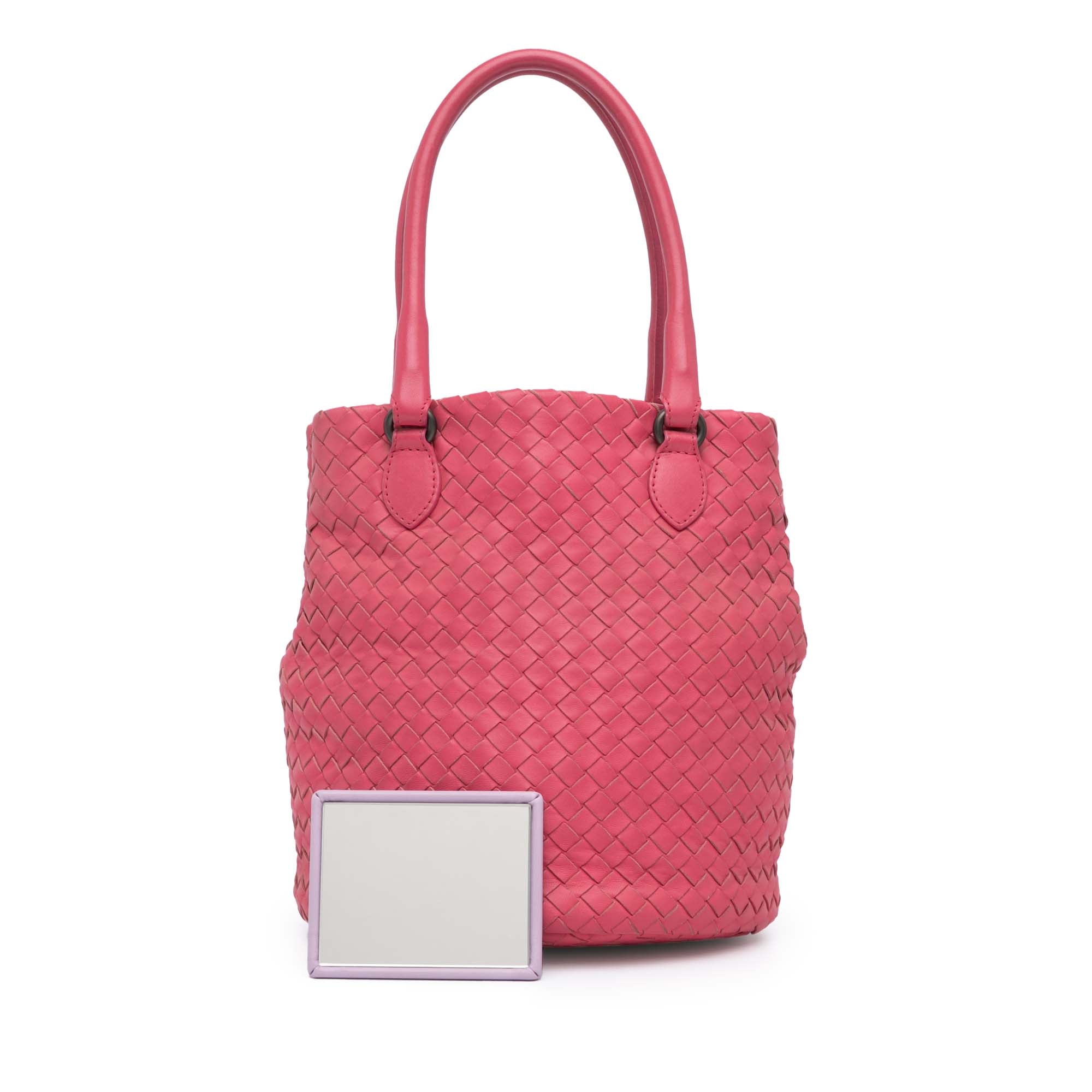 Bottega Veneta | Pre-Owned Nappa Intrecciato Bucket Bag - II | Pink/Hot Pink