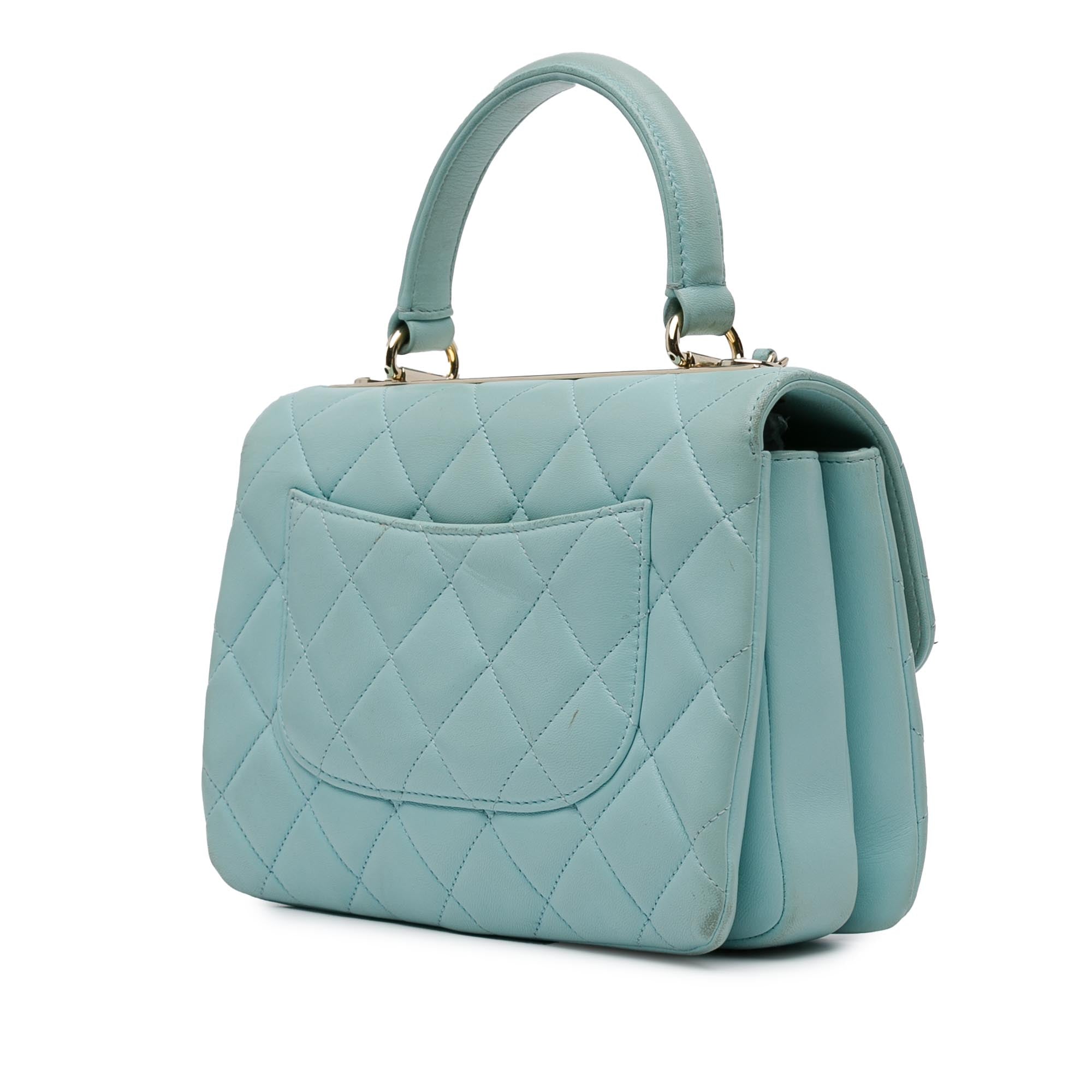 Chanel | Pre-Owned Small Quilted Lambskin Trendy CC Flap | Blue/Light Blue