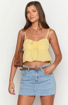 Zyra Crop Top | Yellow