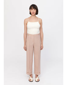 Zima | Boyish Cuffed Pants | Pale Rose