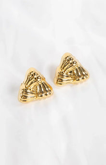 Zodie Triangle Statement Stud Earrings | Gold