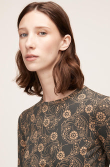 Monarch Fleur Essential Long Sleeve Tee | Monarch Fleur Black Combo
