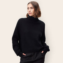 Womens | Ellie Chunky Cashmere Turtleneck | Black