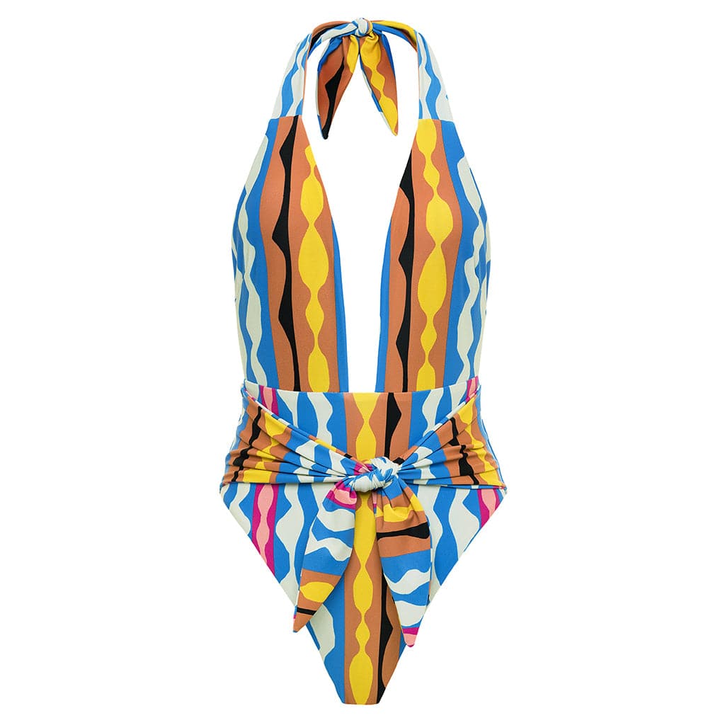 Tropez Tie-Up One-Piece | Abstract