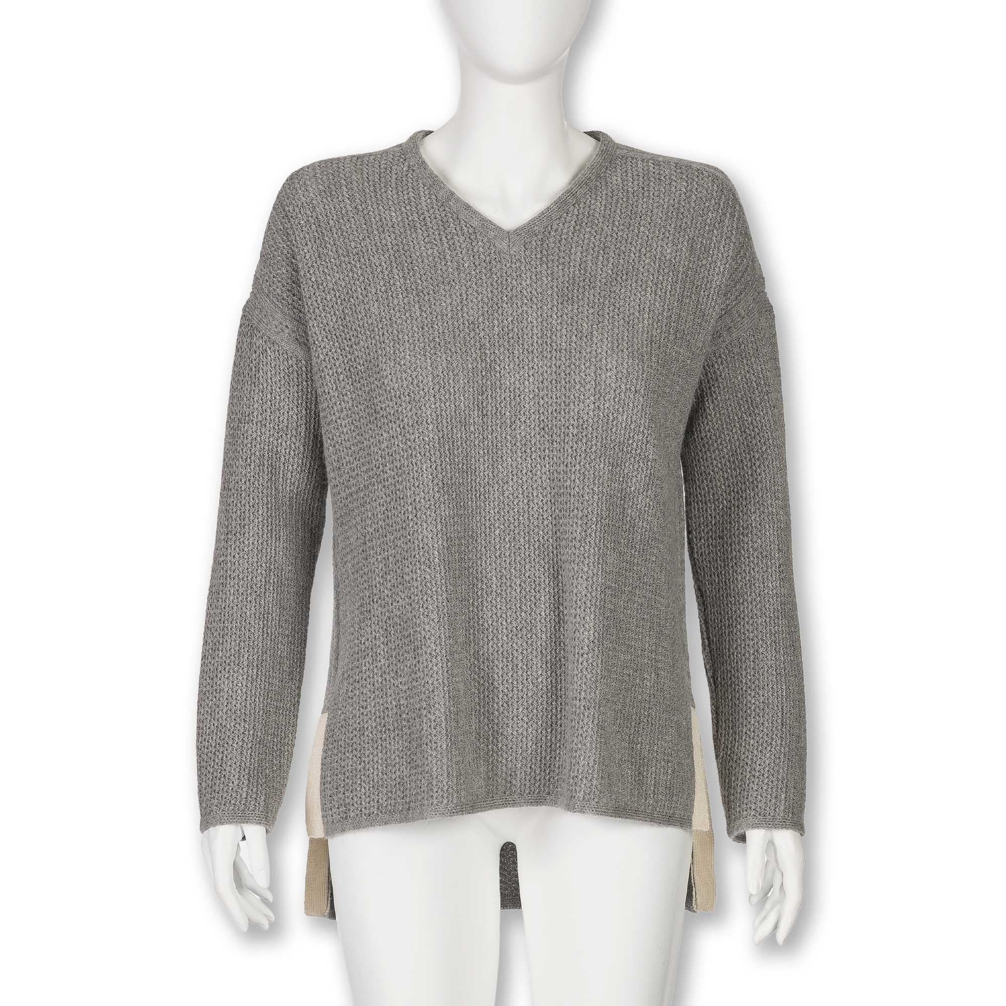 Womens | Zoe Sweater | Light Grey / Ivory