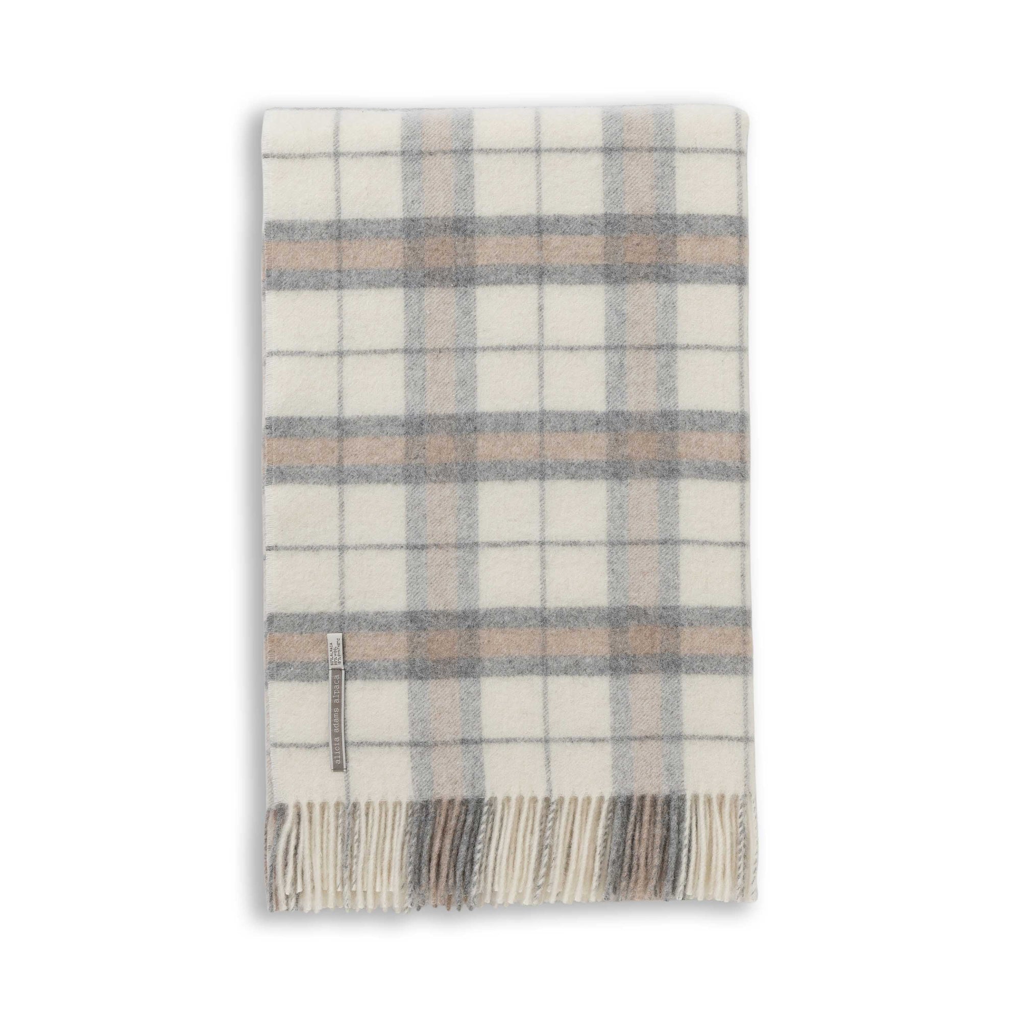Home | Wellington Throw | Ivory / Beige