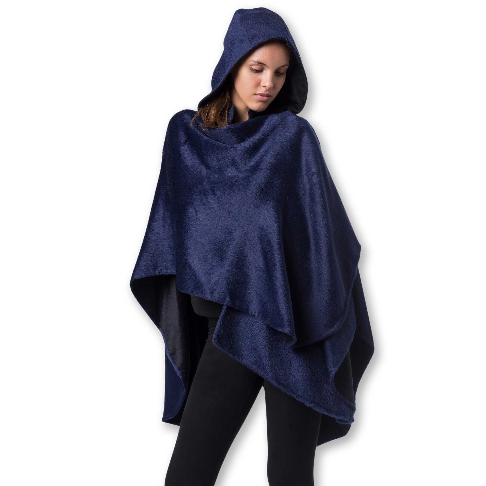 Unisex | Mao Suri Cape | Navy / Black