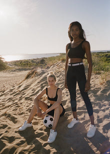 Ace High Waisted Belt Capri Legging - Solid & Striped