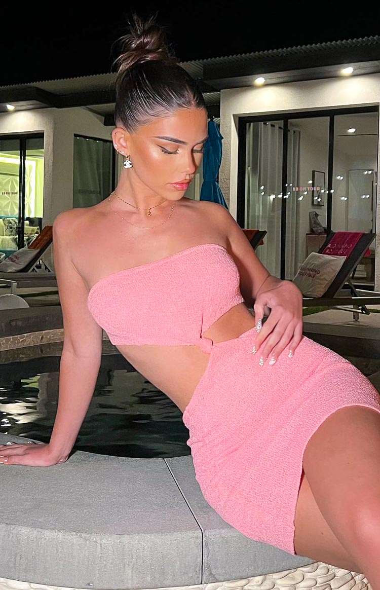 Fiona Strapless Mini Dress | Pink