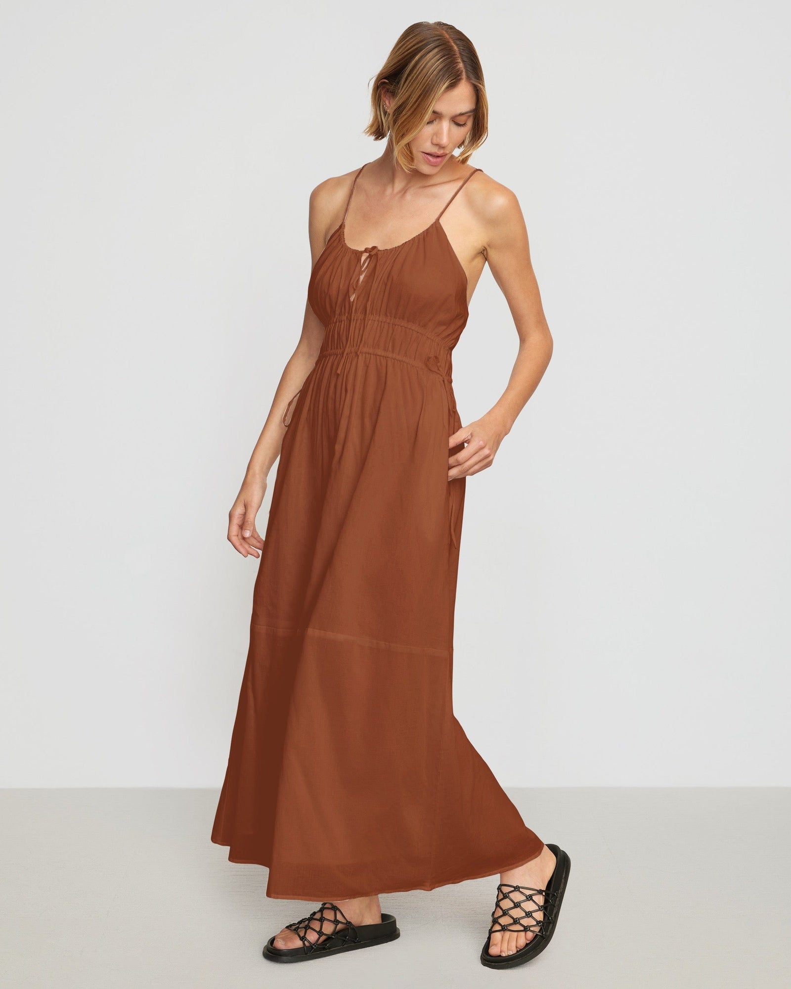 Joanna | Alessandra Sculpted Cinched-Waist Dress in Size Small