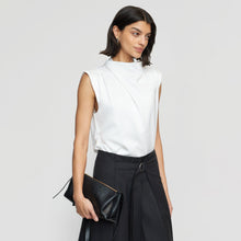 Bianca | Allegra Gathered-Neck Sleeveless Blouse in Size Small