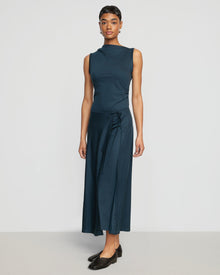 Simone | Amelia Asymmetric-Neck Wrap Dress in Size Small