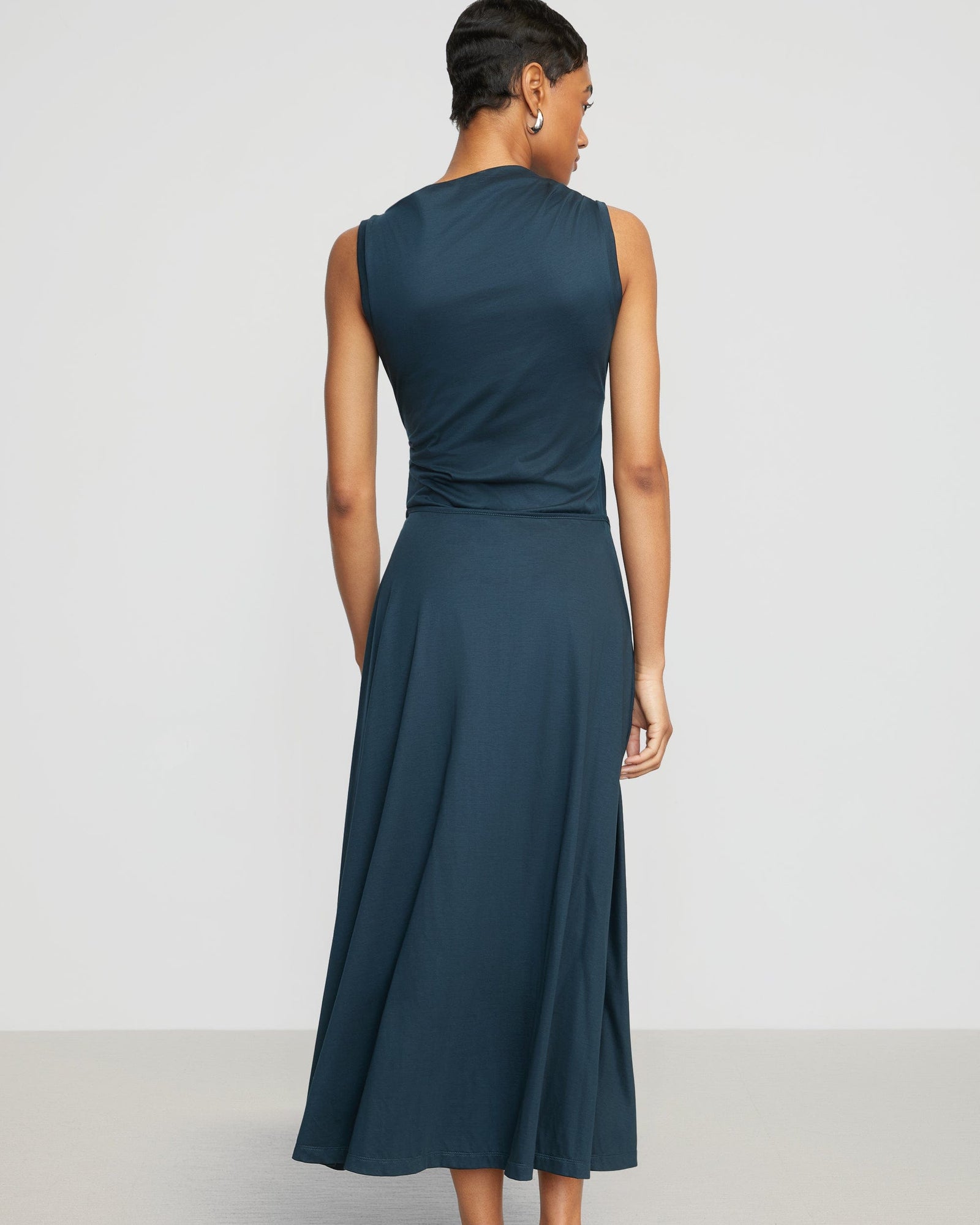 Simone | Amelia Asymmetric-Neck Wrap Dress in Size Small