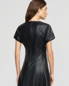 Renée | Ash Leather A-Line Dress in Size Extra Small