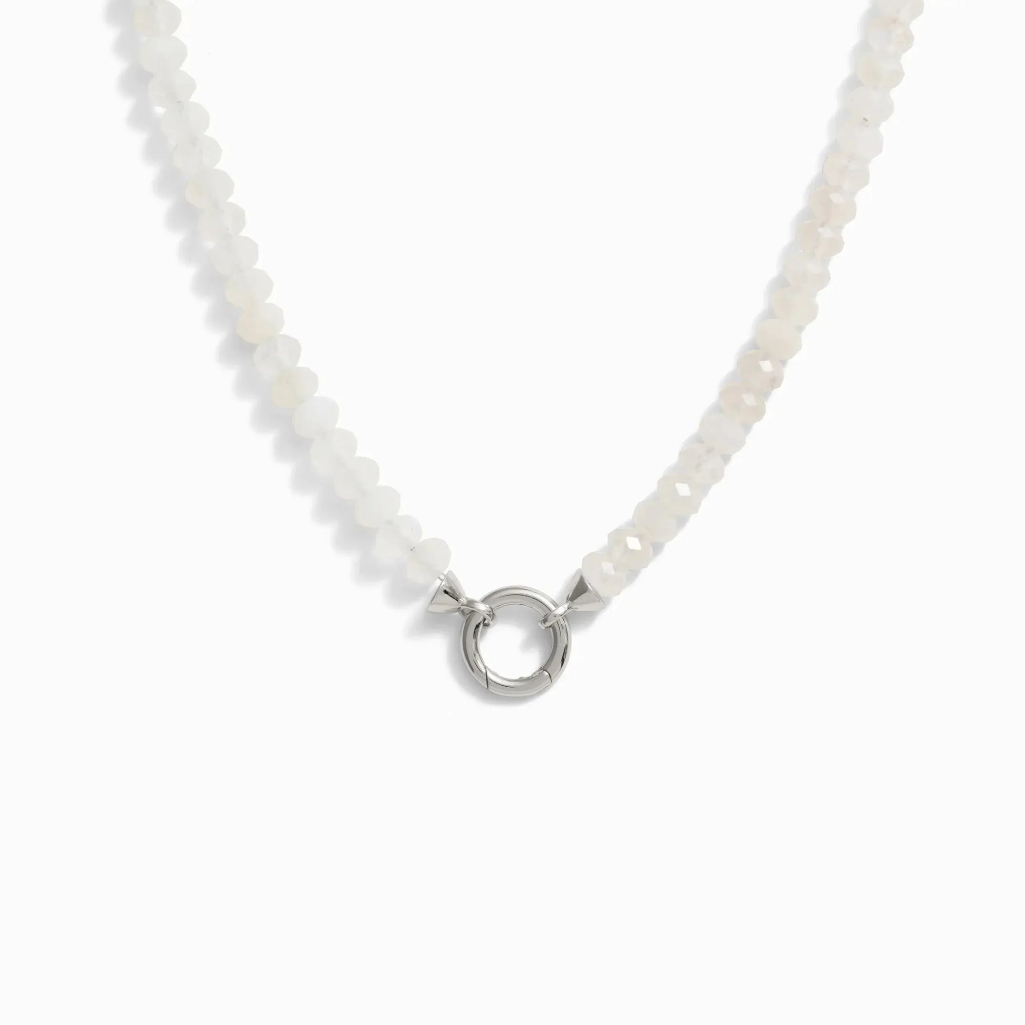 Awe Inspired Necklaces 925 Sterling Silver / Moonstone Gemstone Charm Necklace