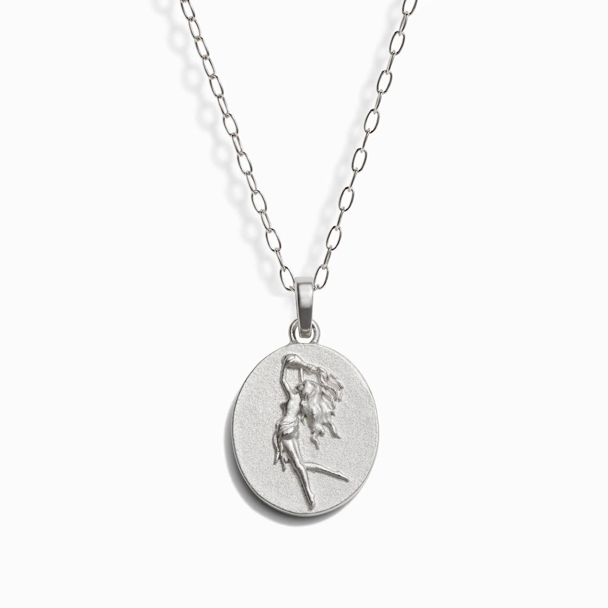 Awe Inspired Necklaces Zodiac Goddess Pendant + Mini Paperclip Chain