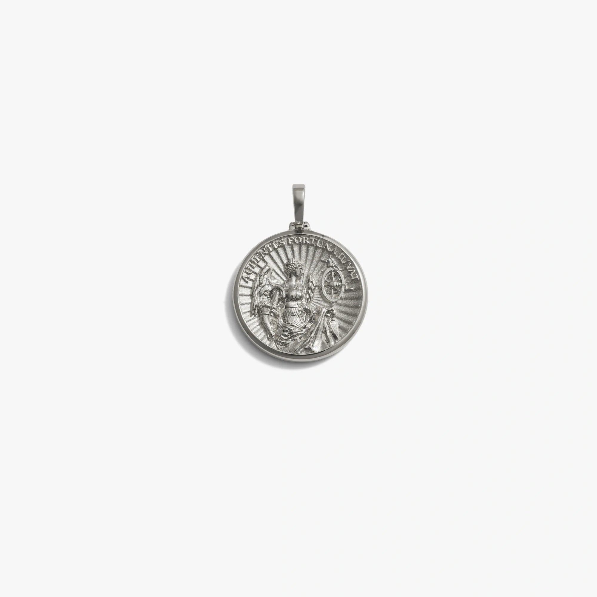 Awe Inspired Pendants 925 Sterling Silver / Fortuna Goddess Coin Pendant
