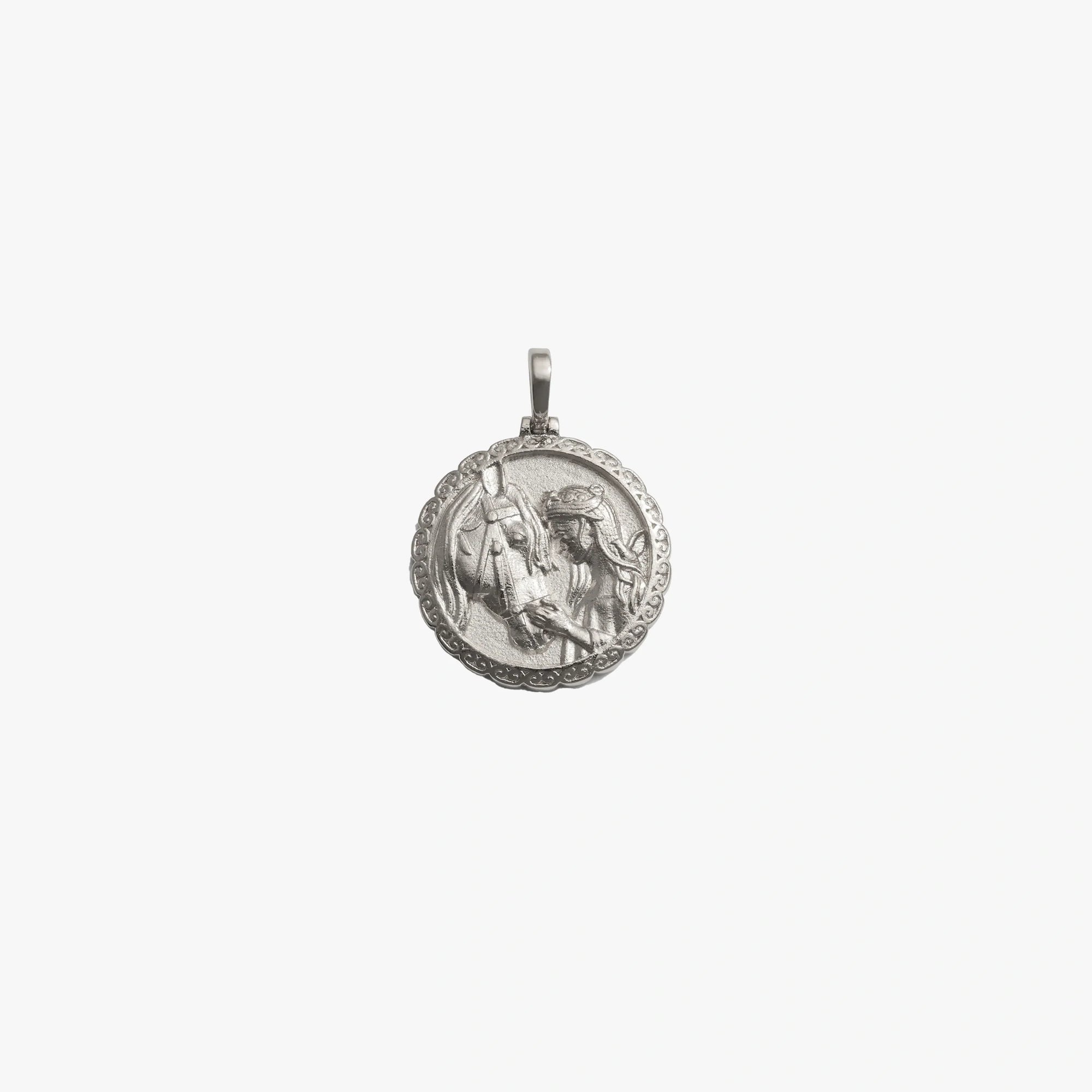 Awe Inspired Pendants 925 Sterling Silver / Rhiannon Goddess Coin Pendant