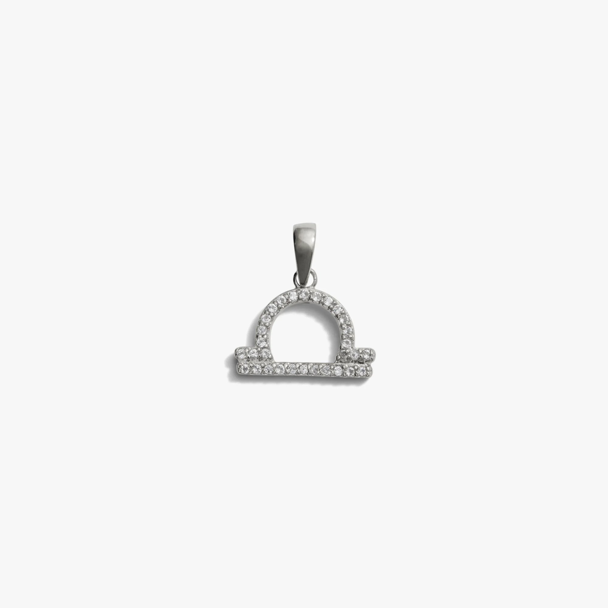 Awe Inspired Pendants Sterling Silver / Libra / Mini Zodiac Gemstone Amulet