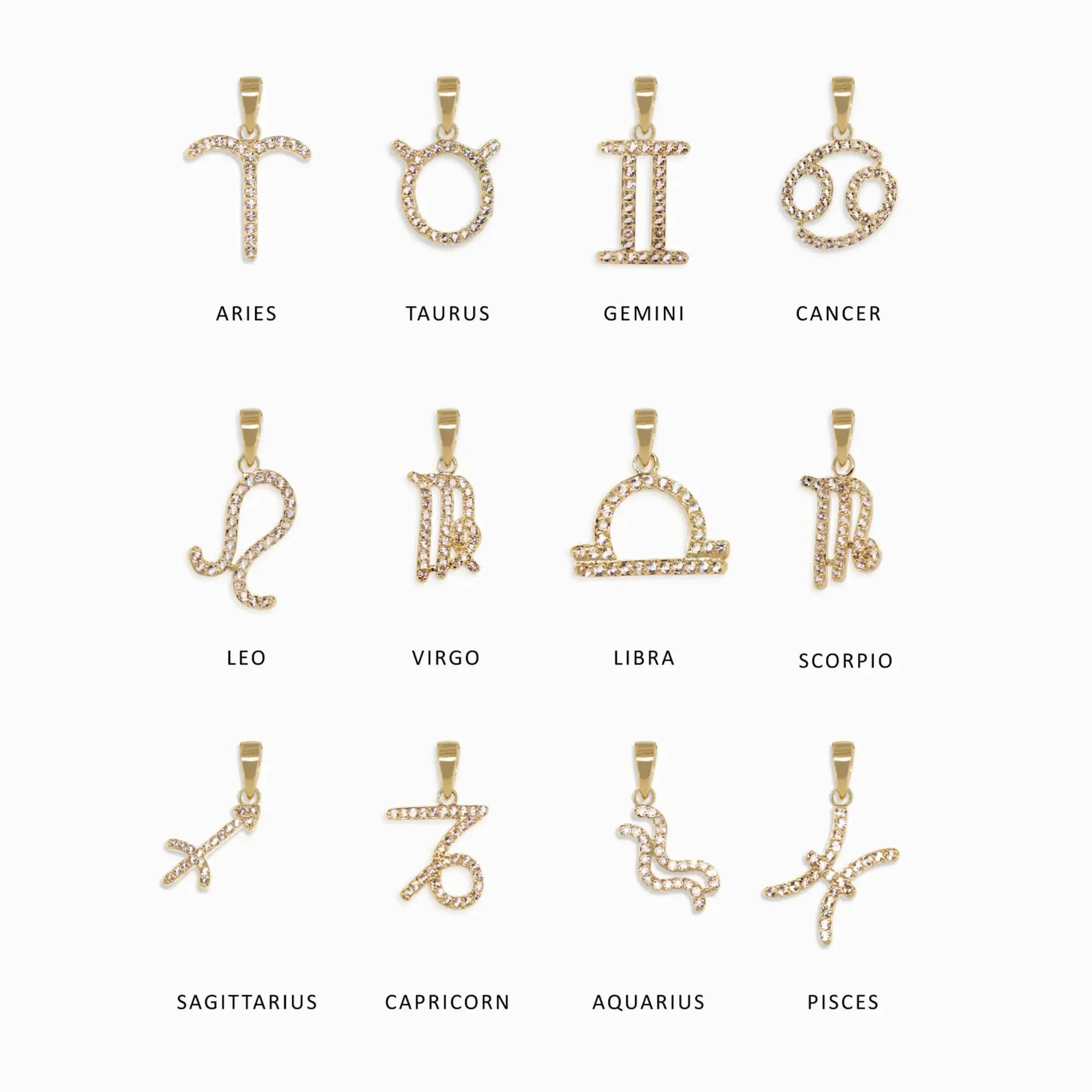Awe Inspired Pendants Zodiac Gemstone Amulet