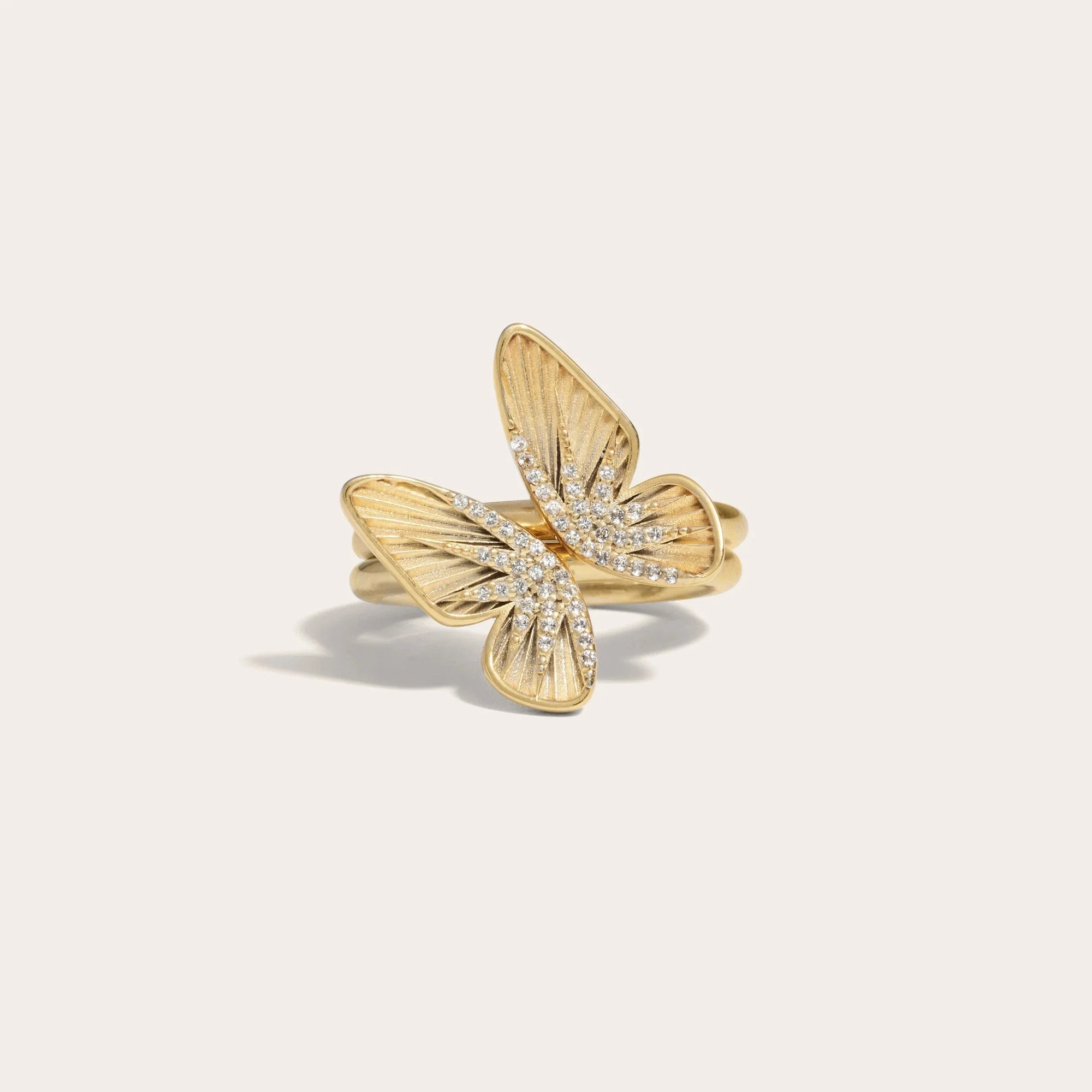 Awe Inspired  Rings Butterfly Wing Stacking Rings